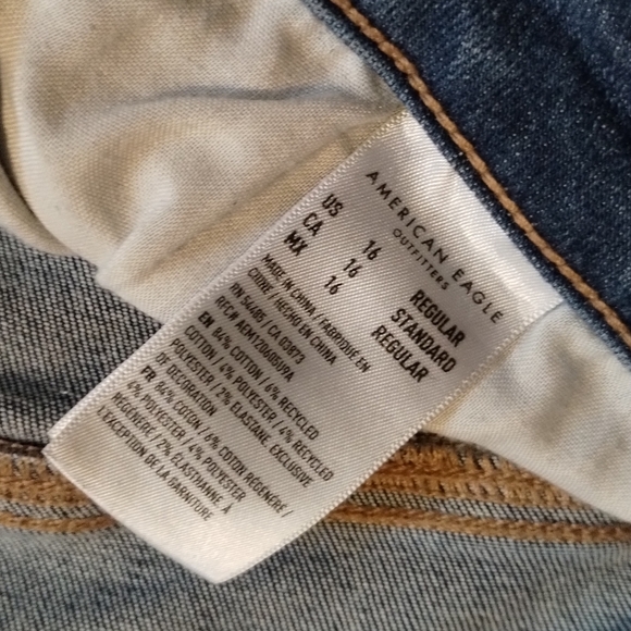 American Eagle next level stretch Hi Rise regular length distressed Jeggings - Picture 8 of 12